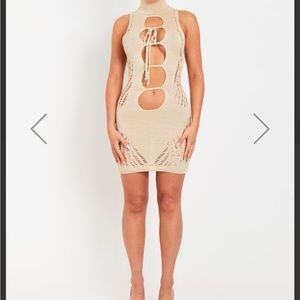 Cut out laddered mini dress